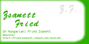 zsanett fried business card